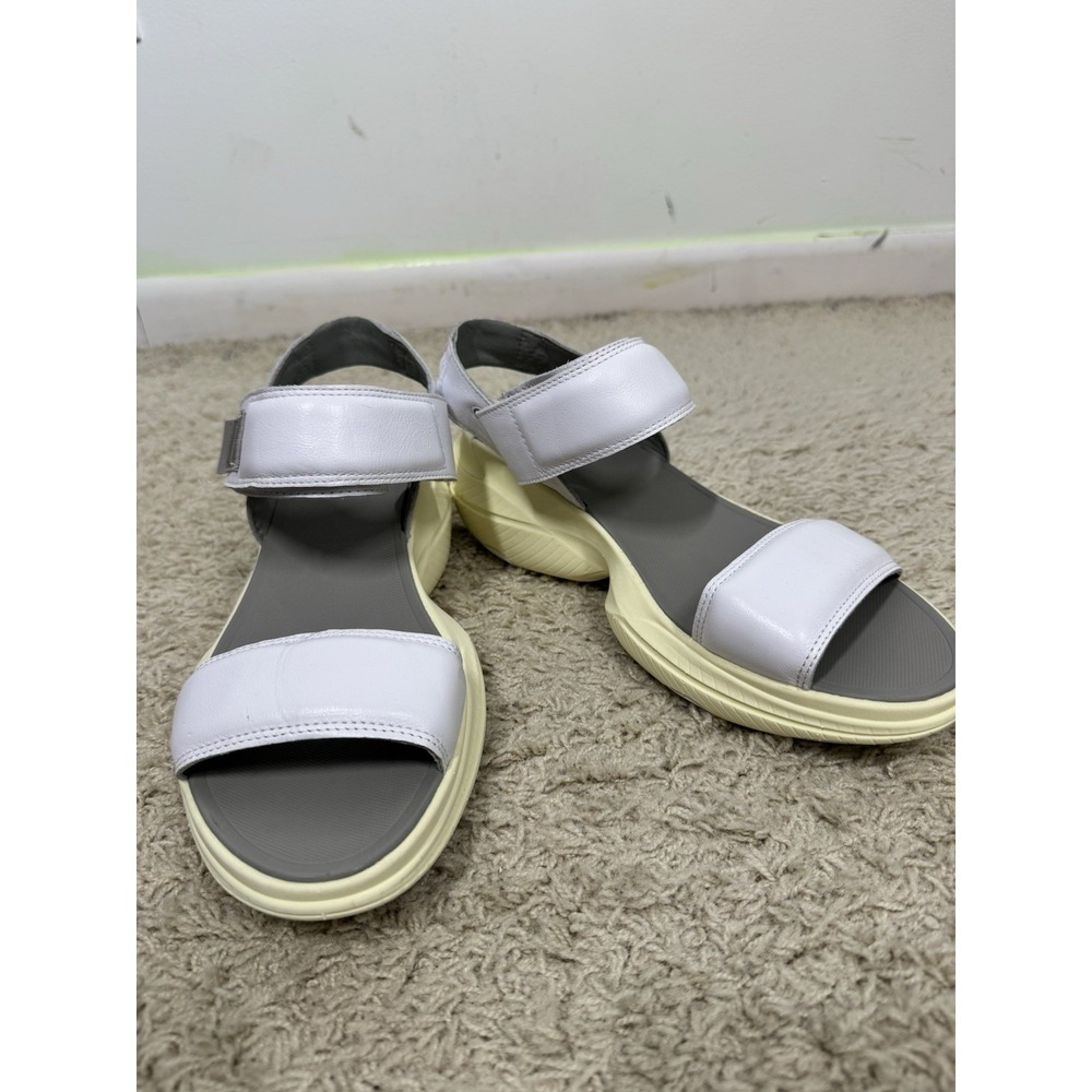 Sorel Explorer Blitz Stride White Chunky Slingback Active Comfort Sandals Sz 9.5
